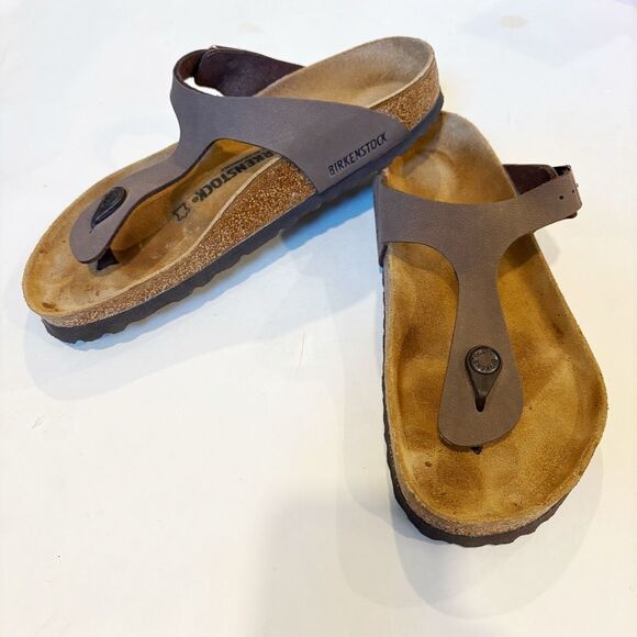 Birkenstock Gizeh Sandals Shoes Flip Flop Slip On Size 40 made in Germany Tan - Picture 3 of 11